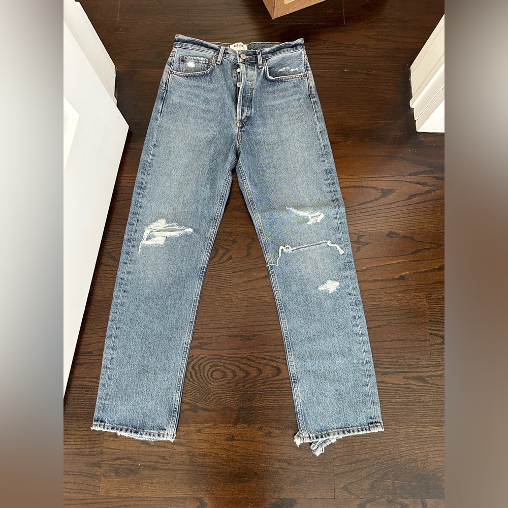 Agolde Cropped Ripped Jeans